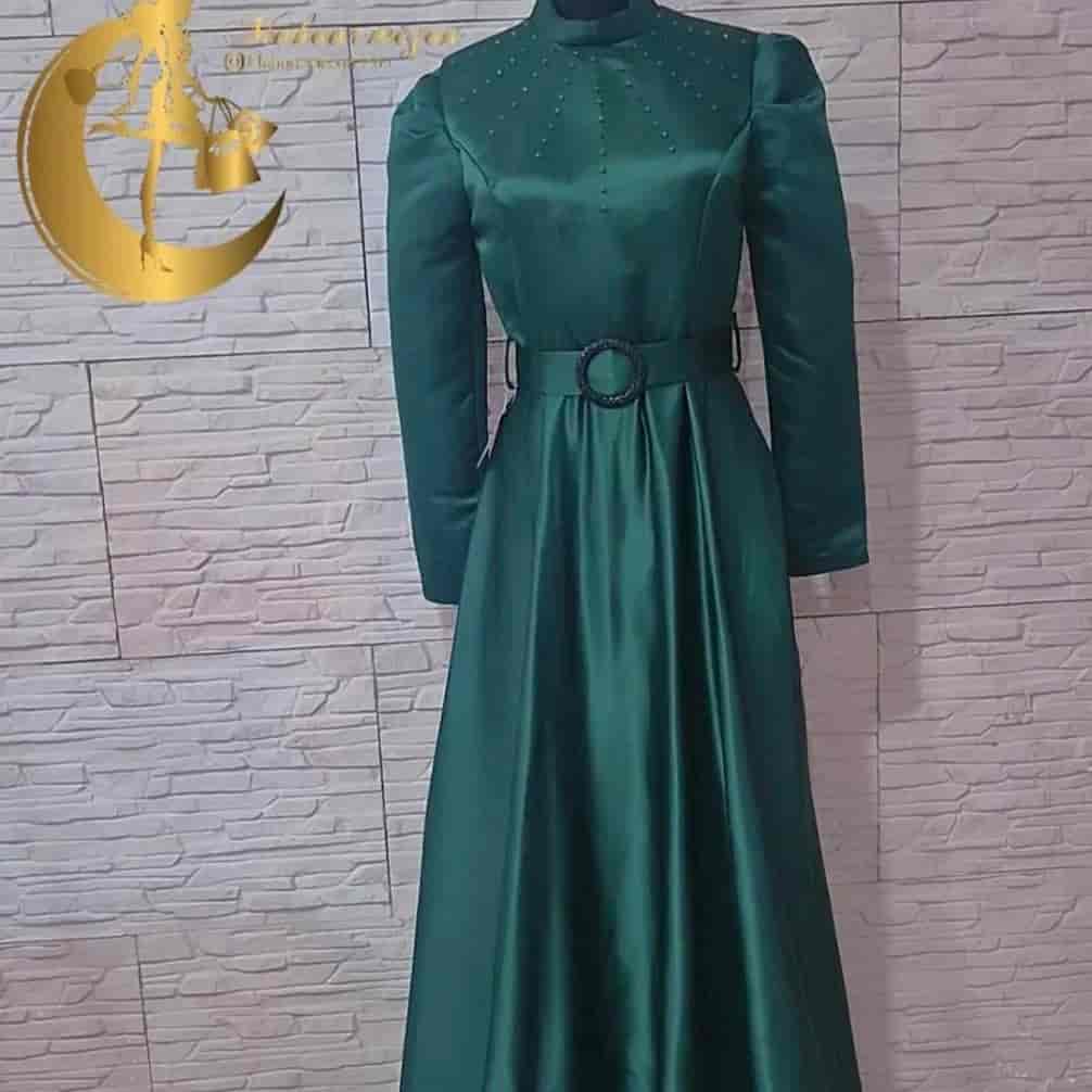 پیراهن پرنسسی با حجاب